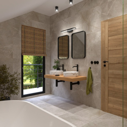 Aurum mitigeur lavabo haut 30,8 cm sans vidage en acier inoxydable, noir mat (SATBAUR285C)