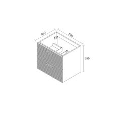Set complet meuble + lavabo (CERAMIA-4OW60-V)