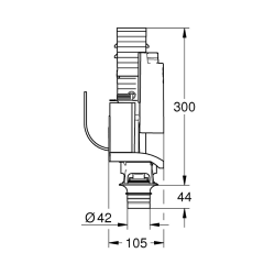  Soupape de chasse à double volume pour réservoir de chasse d&apos;eau encastré (G38736000)