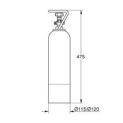 Blue kit de démarrage bouteille 2 kg CO2 (G40423000)