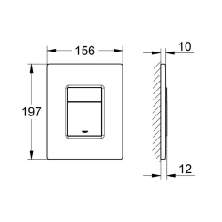 Even plaque de commande double touche, blanc alpin (G38966SH0)  Even plaque de commande double touche, blanc alpin (G38966SH0)