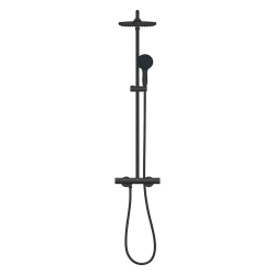 Vitalio Start System 250 colonne de douche avec thermostatique + douchette à main 2 jets + douche de tête, noir mat (G266772431)