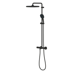  Vitalio Comfort 250 colonne de douche thermostatique + douche de tête + douchette à main 2 jets, noir mat (G266962431)