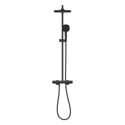 Vitalio Comfort 250 colonne de douche thermostatique + douche de tête + douchette à main 2 jets, noir mat (G266962431)