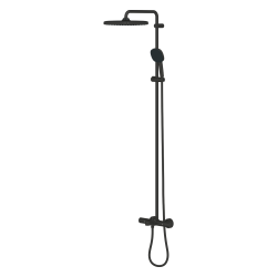 Vitalio Comfort 250 colonne de douche thermostatique bain/douche + douche de tête + douchette à main, noir mat (G269842431)