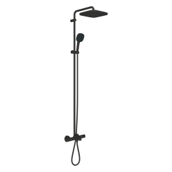 Vitalio Comfort 250 colonne de douche thermostatique bain/douche + douche de tête + douchette à main, noir mat (G269842431)