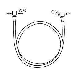  SUPARAFLEX SILVER tuyau de douche, chrome (6107205-00)