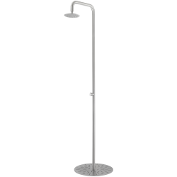 Naturel EAU FROIDE par tuyau de jardin, douche extérieure en inox 316, à poser partout, acier brossé (NATUREL-COLD18)