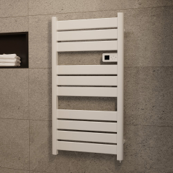 Sèche serviettes électrique 500W, 1030x550 mm, blanc (CERAHTLP500W)