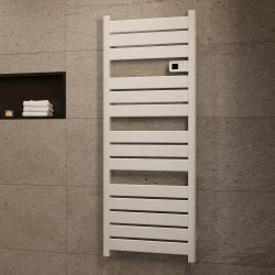 Sèche serviettes électrique 750W, 1400x550 mm, blanc (CERAHTLP750W)