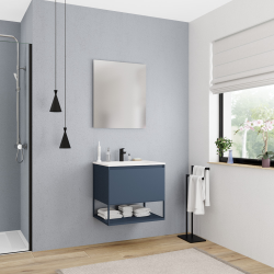 Ceramia Nouveau meuble de salle de bain Ceramia 60 cm, certifié FSC, gris foncé (CERAMIA-1DB60)