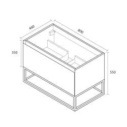 Ceramia Nouveau meuble de salle de bain Ceramia 60 cm, certifié FSC, blanc cassé (CERAMIA-1OW80)