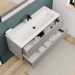  Ceramia meuble de salle de bain 120 cm, gris perle (CERAMIA-3LG120)