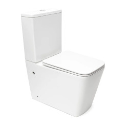 Infinitio kit WC à poser évacuation vario + abattant SoftClose + réservoir de chasse d'eau, blanc (SATINF032SREXVPSN)