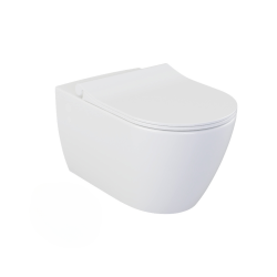 Geberit Pack WC Bati-support Geberit extra-plat UP720 + Cuvette suspendue sans bride Livea Bello + Abattant frein de chute + Plaque chro
