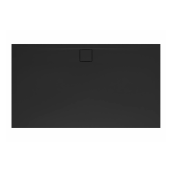 Vision 140x80cm receveur de douche rectangulaire ultra-plat 3cm, surface antidérapante, marbre coulé, noir (SATSVVI14080C)