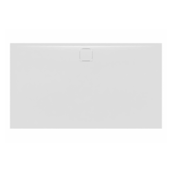 Vision Receveur de douche 140x80cm + Siphon Eslim90. Marbre coulé, blanc (SATSVVI14080B-S)