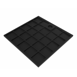  Vision Receveur de douche 90x90cm + Siphon Eslim90. Marbre coulé, noir (SATSVVI90QC-S)