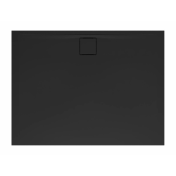 Vision Receveur de douche 120x80cm + Siphon Eslim90. Marbre coulé, noir (SATSVVI12080C-S)