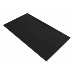 Vision Receveur de douche 140x90cm + Siphon Eslim90. Marbre coulé, noir (SATSVVI14090C-S)