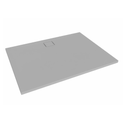 Vision Receveur de douche 120x90cm + Siphon Eslim90. Marbre coulé, gris (SATSVVI12090S-S)