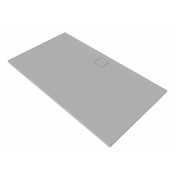 Vision Receveur de douche 140x90cm + Siphon Eslim90. Marbre coulé, gris (SATSVVI14090S-S)