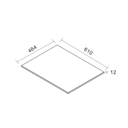 Set complet 60 cm : plan vasque blanc mat + meuble assemblé certifié FSC, blanc cassé (CERAMIA-4OW60-S)