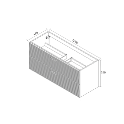 Ceramia Set complet 80 cm : plan vasque blanc mat + meuble assemblé certifié FSC, gris perle (CERAMIA-4LG120-S)