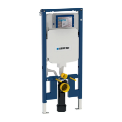 Geberit Pack WC Bati-support Geberit slim + WC sans bride Swiss Aqua Technologies + plaque noire mat (SLIMBLSATASP)