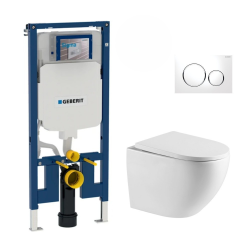 Geberit Pack WC Bati-support Geberit extra-plat + WC sans bride Swiss Aqua Technologies+ Plaque