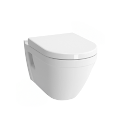 Pack WC bâti-support extra-plat + Cuvette Vitra S50 compacte + Abattant softclose + Plaque blanche et chrome (SLIM-S50Compact-2)
