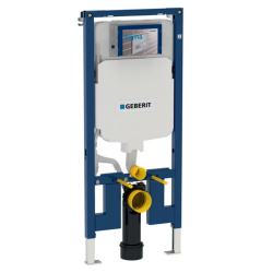 Pack WC Bâti-support UP720 extra-plat + WC sans bride Integra + Abattant frein de chute + Plaque blanche (SLIM-IntegraRimless-B)