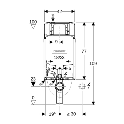  KOMBIFIX Bâti-support pour WC suspendus avec réservoir Sigma 8 cm (110.790.00.1)