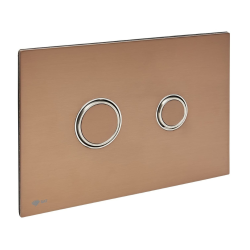  Plaque de commande double touche en acier inoxydable, traitement PVD, or rose mat (SATATBRG)