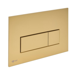  Plaque de commande double touche en acier inoxydable, traitement PVD, or mat (SATATG-M)