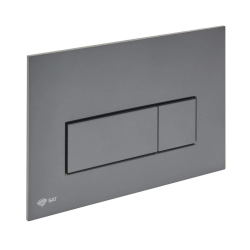  Plaque de commande double touche en acier inoxydable, traitement PVD, gun métal mat (SATATGM-M)