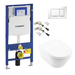 Pack WC Bâti-support UP320 + Cuvette Architectura + Abattant softclose + Plaque blanche (GebArchitectura2-H)