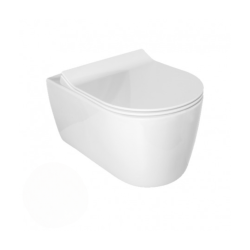 Pack Bâti-support ROCA ACTIVE + WC sans bride Glacera Alfa + abattant ultra fin + plaque blanche (RocaActiveAlfa-1)