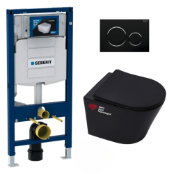 Pack WC Geberit Duofix + Cuvette Ideal Standard Tesi Aquablade + Plaque de commande Sigma01 Chrome mat