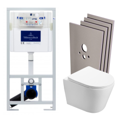 Pack WC Bâti-support + WC SAT sans bride et fixations invisibles + Plaque chrome + Set habillage (ViConnectInfinitio-1-sabo)