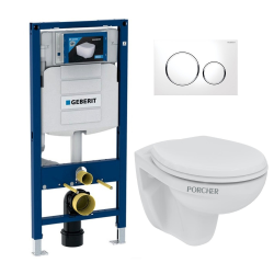 Pack WC Geberit Duofix + Cuvette Ideal Standard Tesi Aquablade + Plaque de commande Sigma01 Chrome mat