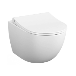 Pack Bâti-autoportant Rapid SL + WC sans bride Vitra Sento + Abattant softclose + Plaque chrome mat (ProjectSmoothSento-5)