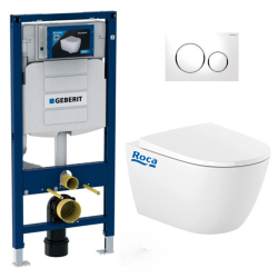 Pack WC Geberit Duofix + Cuvette Ideal Standard Tesi Aquablade + Plaque de commande Sigma20 Blanc chromé