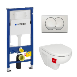 Geberit Pack WC Geberit duofix UP100 + Cuvette Jika (groupe Roca-Laufen) + Plaque de commande
