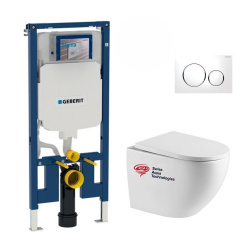 Geberit Pack WC Bati-support Geberit extra-plat + WC sans bride Swiss Aqua Technologies+ Plaque