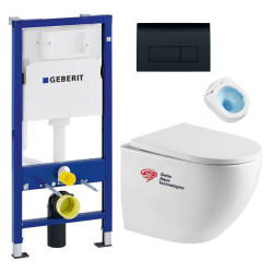 Pack WC Rapid SL + cuvette sans bride SAT, fixations cachées + plaque Skate chrome (RapidSL-SATrimless)