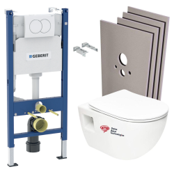 Pack WC Rapid SL + cuvette sans bride SAT, fixations cachées + plaque Skate chrome (RapidSL-SATrimless)