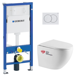 Pack WC Rapid SL + cuvette sans bride SAT, fixations cachées + plaque Skate chrome (RapidSL-SATrimless)