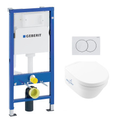 Pack WC Bâti UP100 + Cuvette Architectura sans bride DirectFlush + Abattant soft close (Architectura2Geb1)