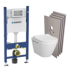 Pack Bâti-support Duofix 112cm + WC sans bride Integra avec fixations invisibles + Abattant softclose + Set habillage